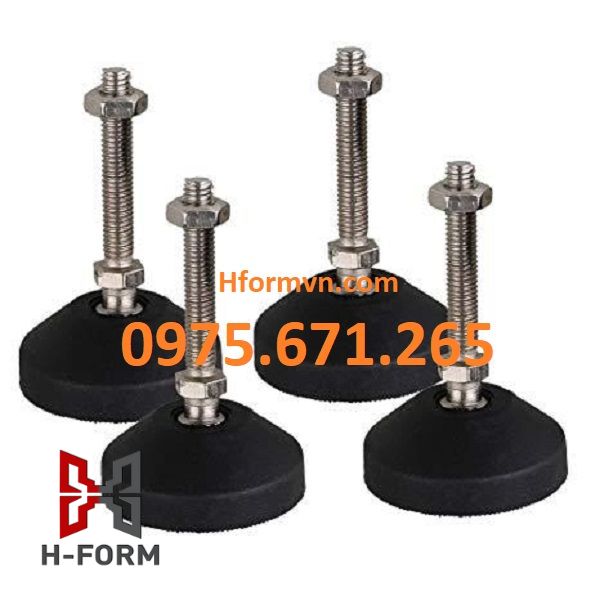 Chân tăng chỉnh đế nhựa có bền hơn chân tăng chỉnh cao su không? 3 Chân tăng chỉnh đế cao su