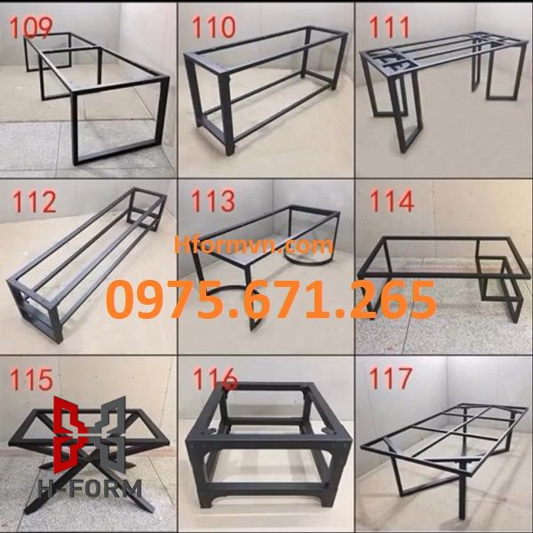 Gia công chân sắt sơn tĩnh điện