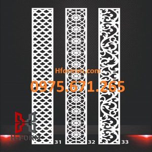 Gia công hoa sắt cắt CNC ốp cột trang trí 60x8 dày 2mm