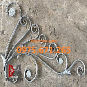 Gia công hoa sắt cụm cánh bướm 59x19
