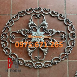 Gia công hoa sắt nghệ thuật nhiều kích cỡ hộp 14x14