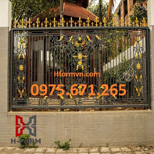 Gia công tường rào hoa sắt