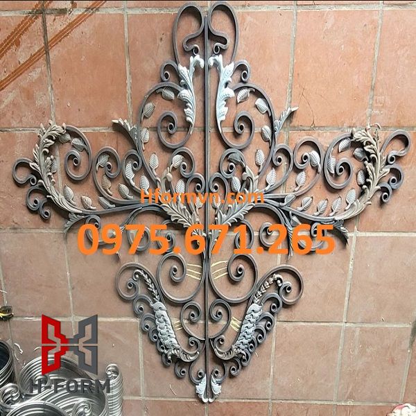 Gia công hoa sắt mỹ thuật Hà Nội xưởng sản xuất trực tiếp, mẫu mã đa dạng, chất lượng cao 7 Hoa văn sắt nghệ thuật