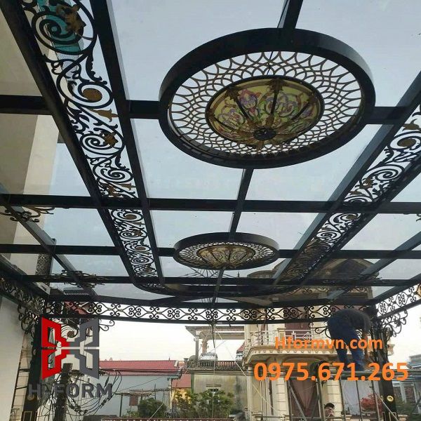 Mái kính sắt mỹ thuật