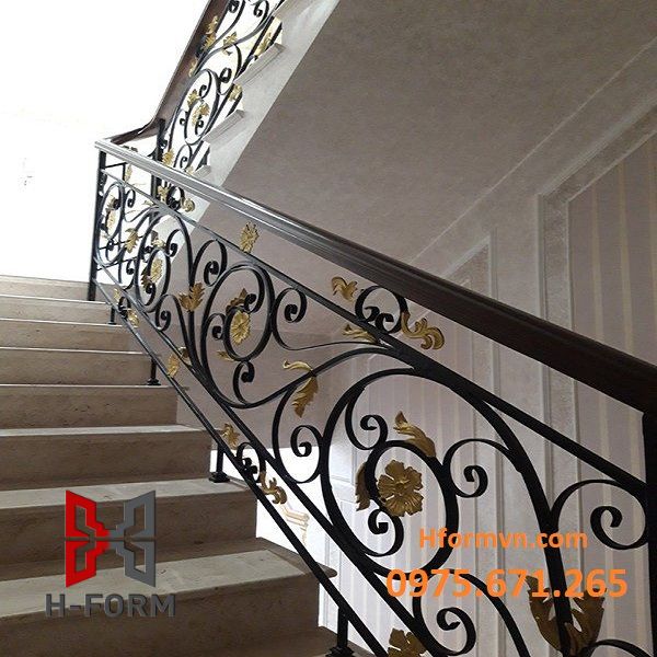 Mẫu cầu thang sắt nghệ thuật