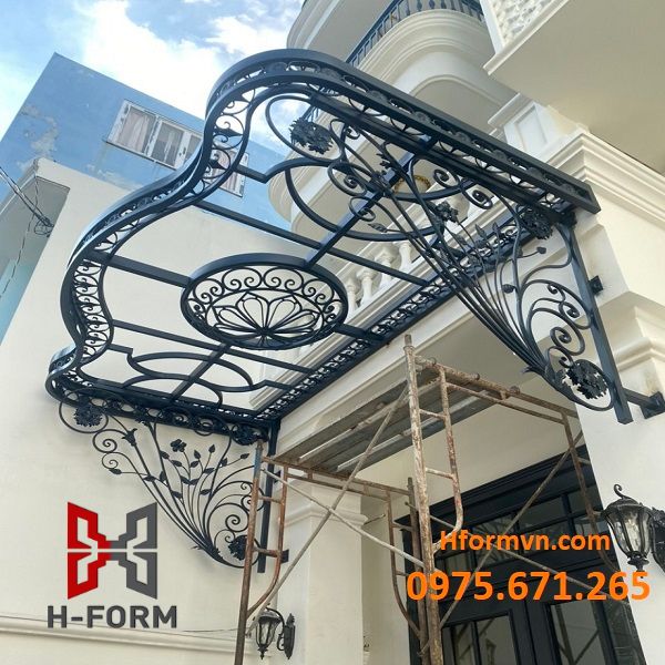 Mẫu sắt nghệ thuật mái kính