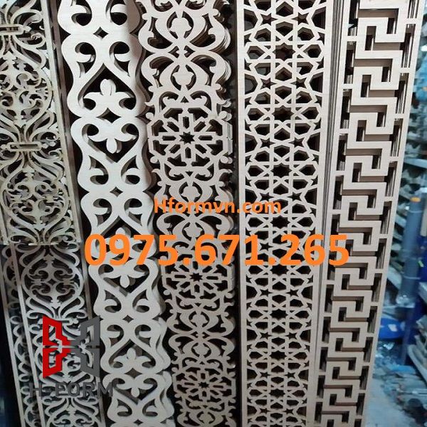 Gia công hoa sắt cắt CNC ốp cột trang trí 60x8 dày 2mm 5 Xưởng sản xuất hoa sắt CNC ốp cột